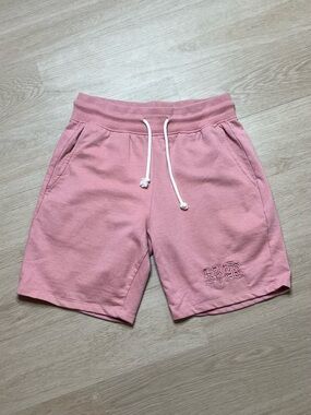 Blind Rooster Men's Pink Drawstring Cotton Shorts